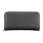 Calvin Klein Damplånbok Svart Rfid Dragkedja Black, Dam