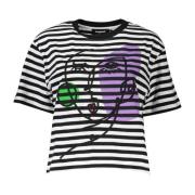 Desigual Kortärmad rund hals dam T-shirt svart Black, Dam