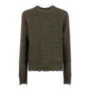 Dsquared2 Stilren Pullover Tröja för Män Green, Herr