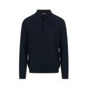 K-Way Merino Wool Blend Sweater Blue, Herr