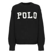 Ralph Lauren Svart Tröja med Logodetalj Black, Dam