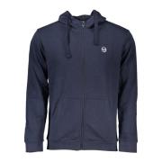 Sergio Tacchini Blå Huva med Dragkedja Broderad Logotyp Blue, Herr