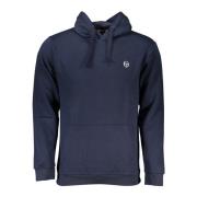 Sergio Tacchini Blå huva tröja med broderi Blue, Herr