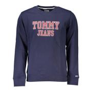 Tommy Hilfiger Blå Långärmad Sweatshirt med Tryck Blue, Herr