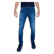 Tommy Hilfiger Blå Zip & Button Jeans med Fickor Blue, Herr