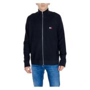 Tommy Hilfiger Svart Zip-Up Cardigan för Män Black, Herr