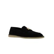 Dolce & Gabbana Logo loafers i Vitello läder Black, Dam