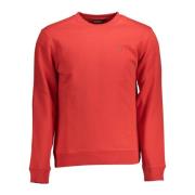 Napapijri Röd Sweatshirt för Män med Brodyr Red, Herr