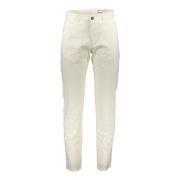 North Sails Vit Slim Fit Byxor med 4 Fickor White, Herr