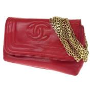 Chanel Vintage Pre-owned Laeder crossbodyvskor Red, Dam