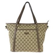 Gucci Vintage Pre-owned Canvas gucci-vskor Beige, Dam