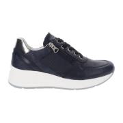 Nerogiardini Läder Damsneakers Blue, Dam