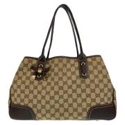 Gucci Vintage Pre-owned Canvas gucci-vskor Beige, Dam