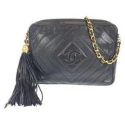 Chanel Vintage Pre-owned Laeder crossbodyvskor Black, Dam