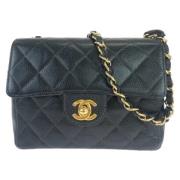 Chanel Vintage Pre-owned Laeder crossbodyvskor Black, Dam