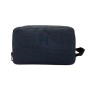 Hermès Vintage Pre-owned Canvas kuvertvskor Blue, Dam