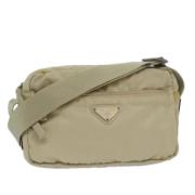 Prada Vintage Pre-owned Nylon prada-vskor Beige, Dam