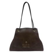 Gucci Vintage Pre-owned Laeder totevskor Brown, Dam