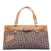 Dior Vintage Pre-owned Canvas handvskor Brown, Dam