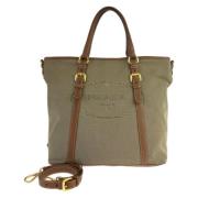 Prada Vintage Pre-owned Canvas prada-vskor Beige, Dam