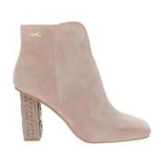 Liu Jo Läder Ankelboots Elegant Stil Beige, Dam