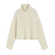 SoSUE Fluffy Turtle Rollneck Sweater Beige, Dam