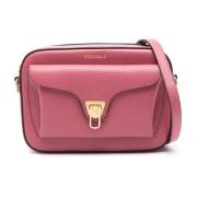 Coccinelle Stilfullt Läder Crossbody Väska Pink, Dam