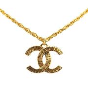 Chanel Vintage Pre-owned Metall halsband Yellow, Dam