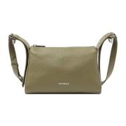 Coccinelle Läder Crossbody Väska med Dragkedja Green, Dam