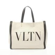 Valentino Vintage Pre-owned Canvas handvskor White, Dam