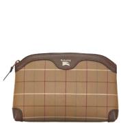 Burberry Vintage Pre-owned Canvas kuvertvskor Brown, Dam