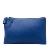 Hermès Vintage Pre-owned Laeder kuvertvskor Blue, Dam