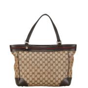 Gucci Vintage Pre-owned Canvas gucci-vskor Brown, Dam