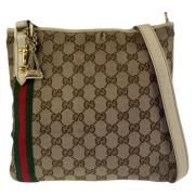 Gucci Vintage Pre-owned Canvas gucci-vskor Beige, Dam