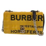 Burberry Vintage Pre-owned Laeder axelremsvskor Yellow, Dam