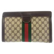 Gucci Vintage Pre-owned Canvas kuvertvskor Beige, Herr