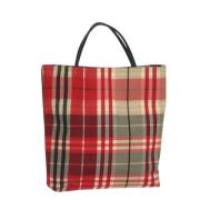 Burberry Vintage Pre-owned Canvas handvskor Red, Dam