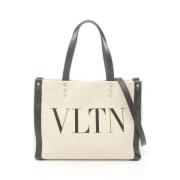 Valentino Vintage Pre-owned Canvas handvskor Beige, Dam