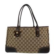 Gucci Vintage Pre-owned Canvas gucci-vskor Brown, Dam