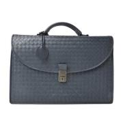 Bottega Veneta Vintage Pre-owned Laeder portfljer Blue, Herr