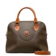 Celine Vintage Pre-owned Canvas handvskor Brown, Dam