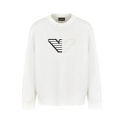 Emporio Armani Crewneck Sweatshirt White, Herr