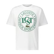 Lacoste Tryckt T-shirt White, Herr