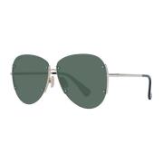 Max Mara Silver Aviator Spegelglasögon Kvinnor Gray, Dam