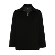 Pinko Svart Scuba Jersey Tröja Black, Dam