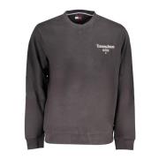 Tommy Hilfiger Svart Sweatshirt med Långärmad och Logotyptryck Black, ...