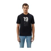 Armani Exchange Broderad logotyp T-shirt - Blå Blue, Herr