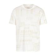 Armani Exchange Logo Print Bomull T-shirt White, Herr