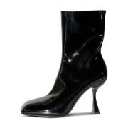 Jeffrey Campbell Svart Patent Stretch Ankelboots Black, Dam