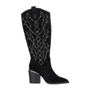 Alma EN Pena Studded Blockklack Stövel Black, Dam